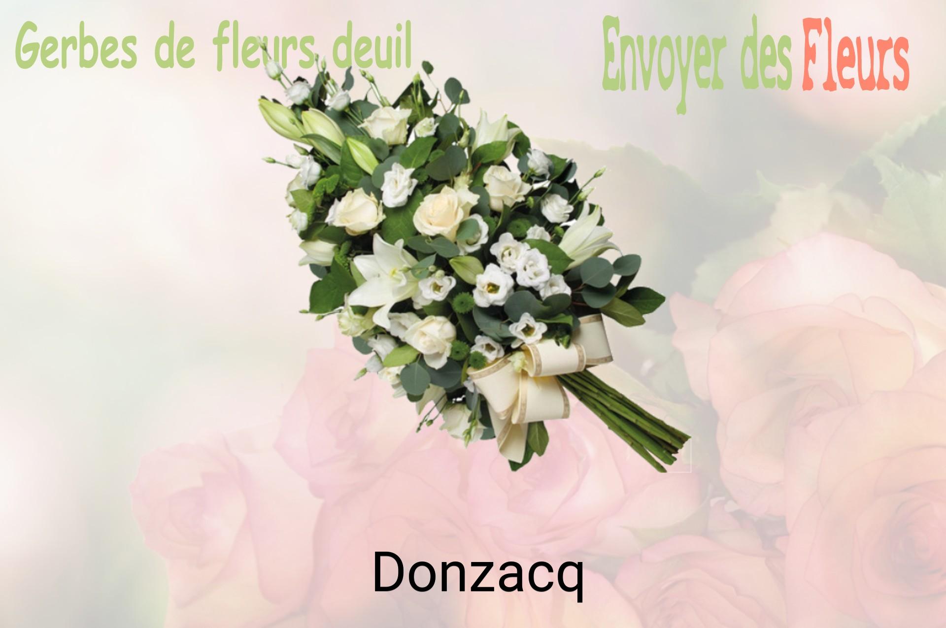 Gerbe de fleurs de deuil livrée à Donzacq